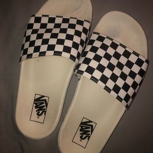 vans checkerboard slides